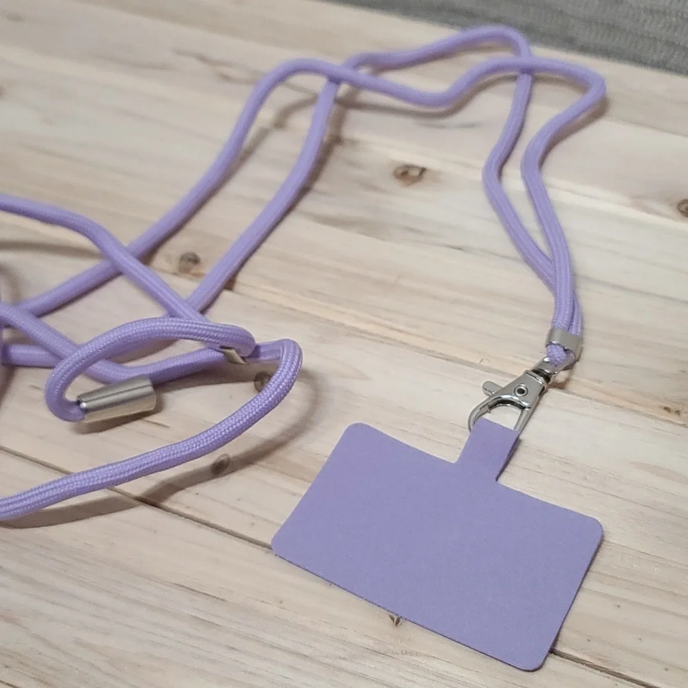 Cell Phone Purple Lanyard with Silver Accents Nib NWT